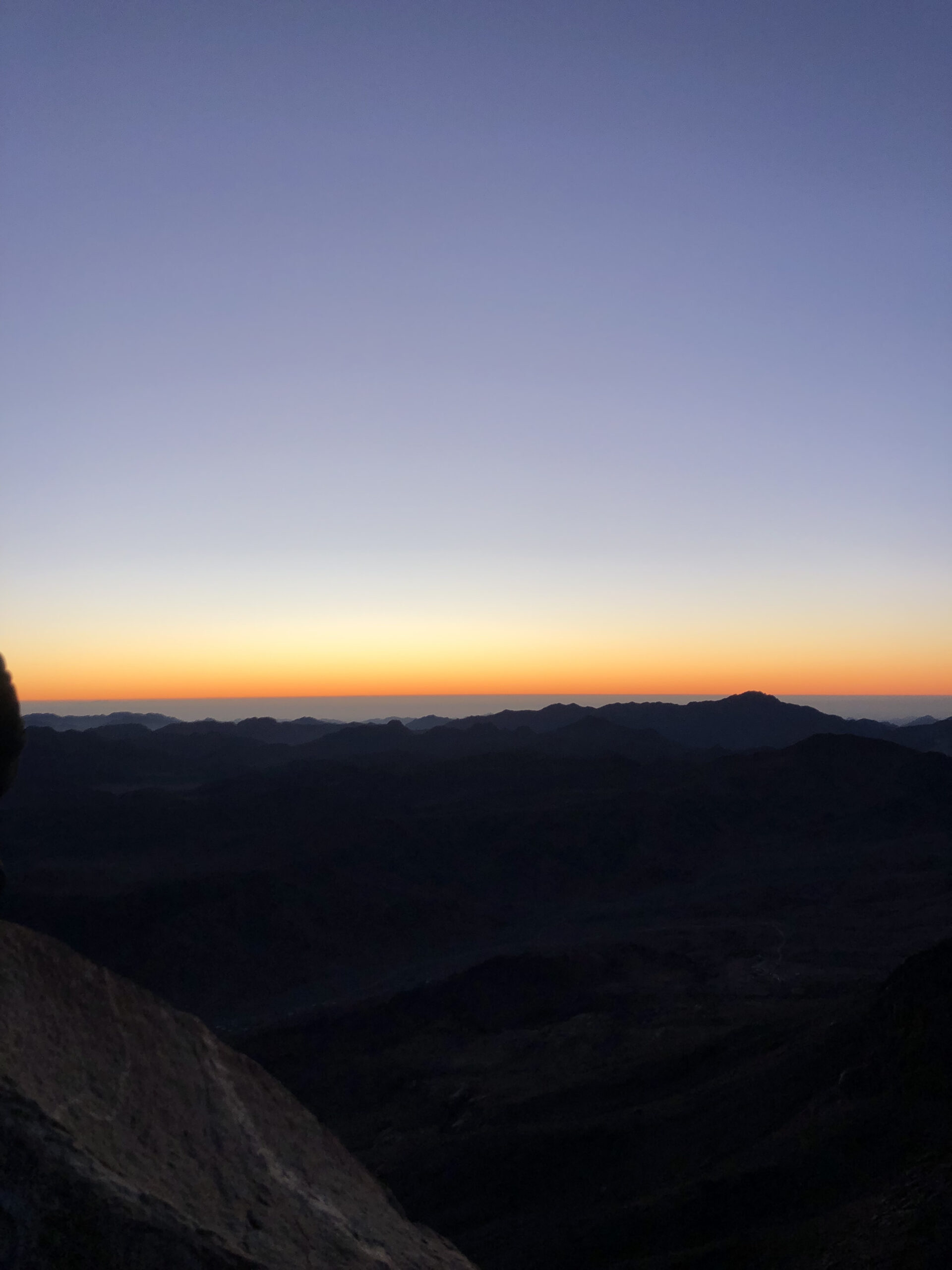 Sunrise in Mount Sinai, Egypt