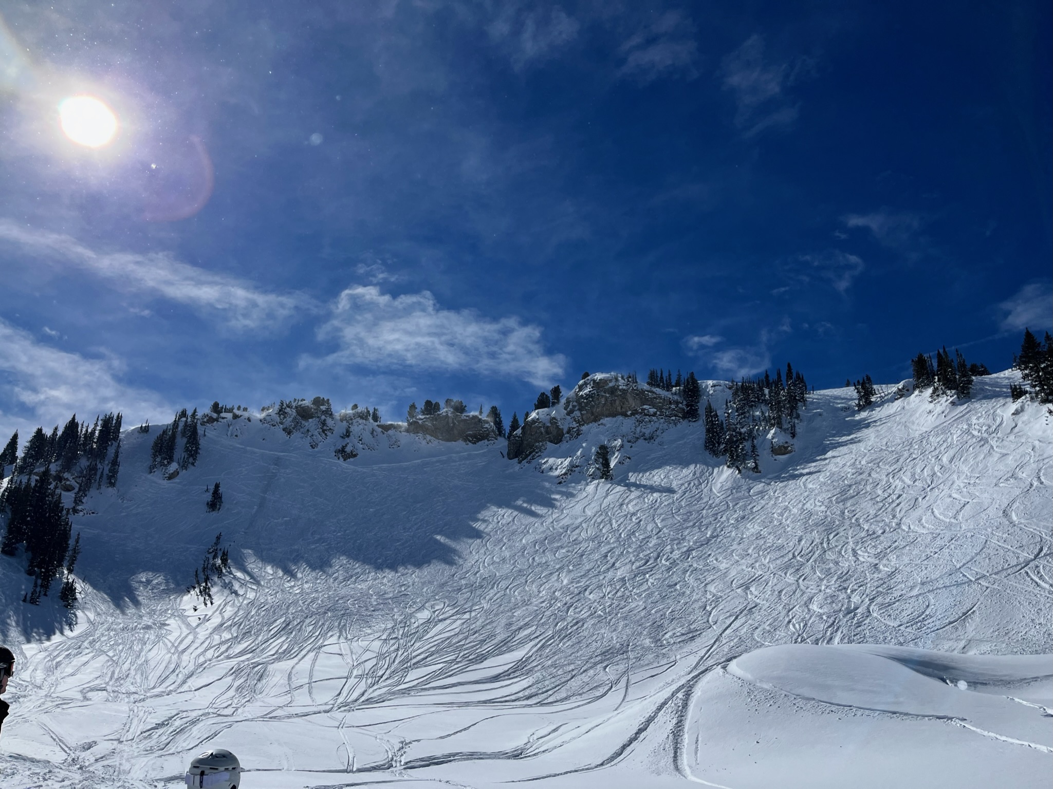 ski slope and mountains in Alta, Utah