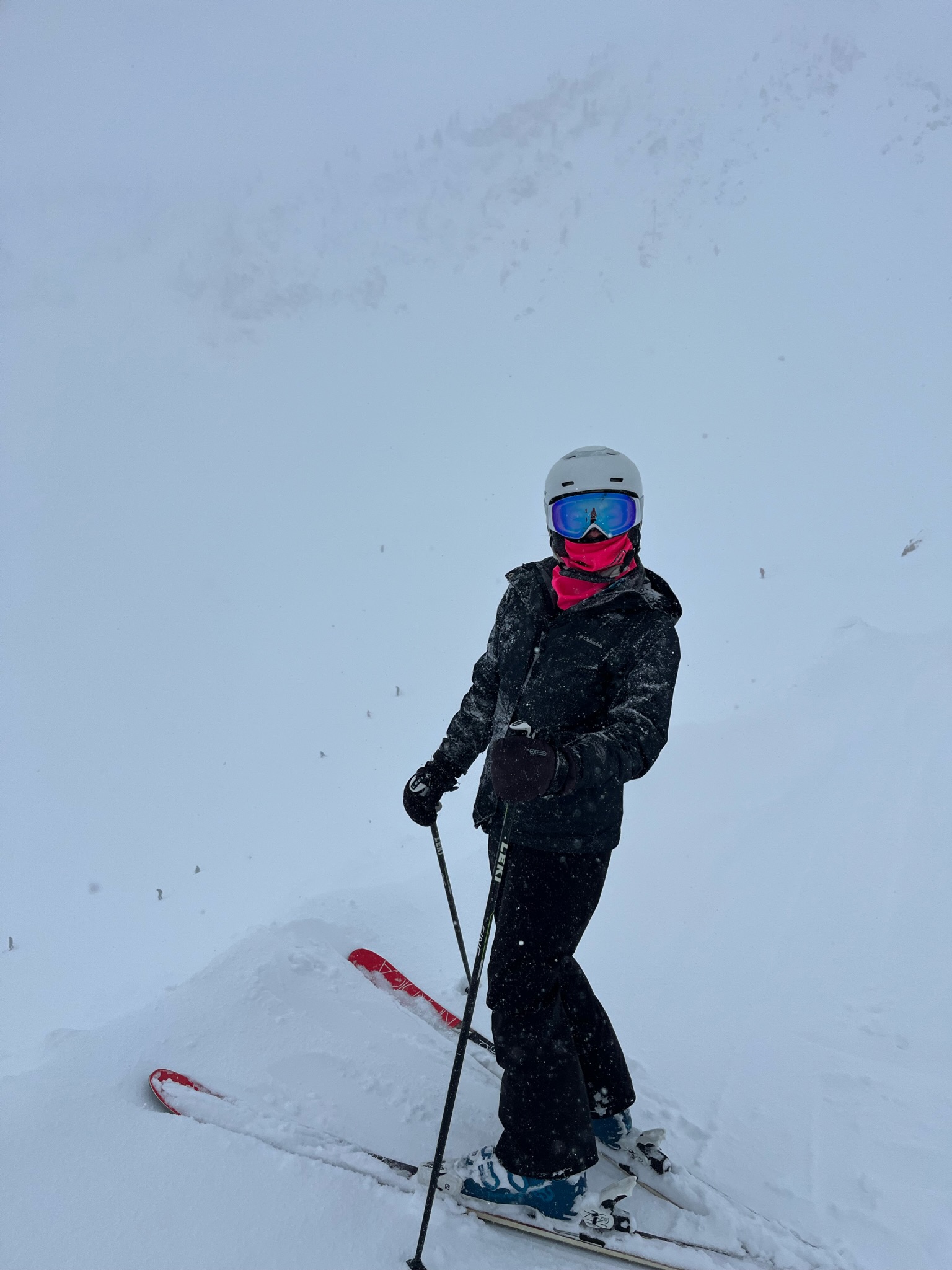 girl skiing in Alta, Utah