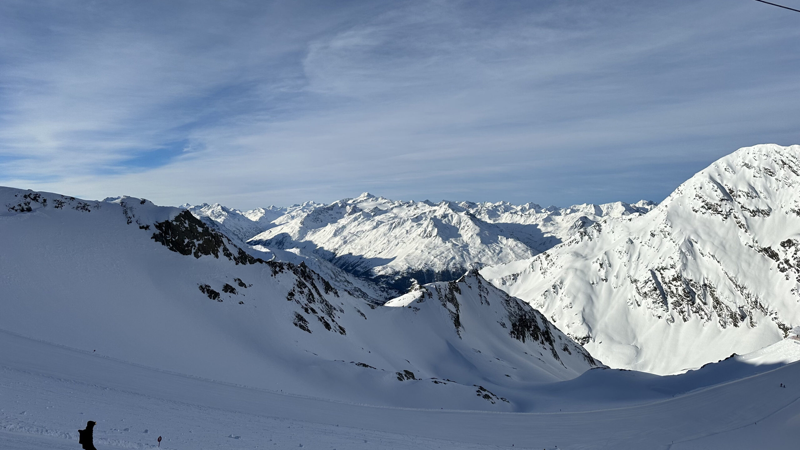 snow-capped peaks in Stubai Glacier