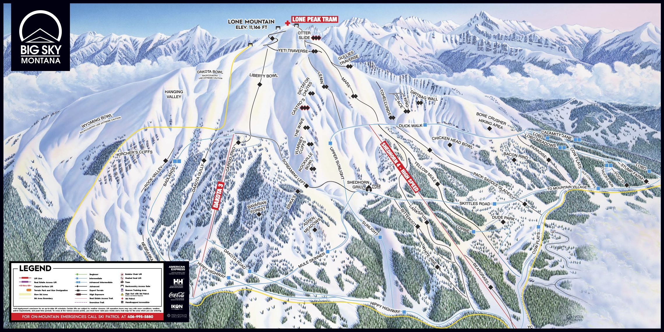 Ski Map of Big Sky Resort