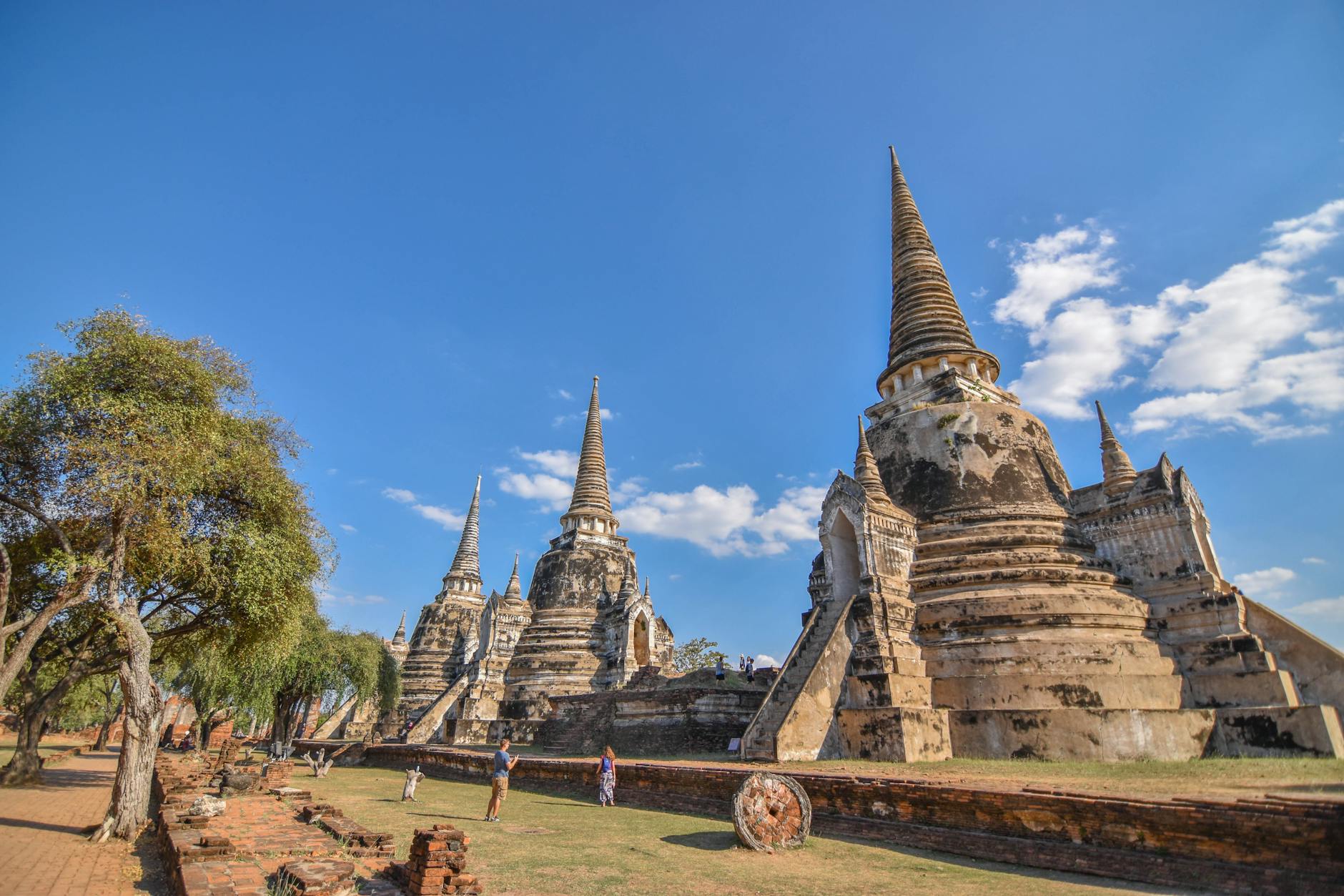 view of pagoda against blue sky